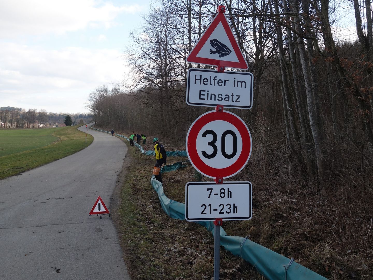Aufbau eines Krötenzauns